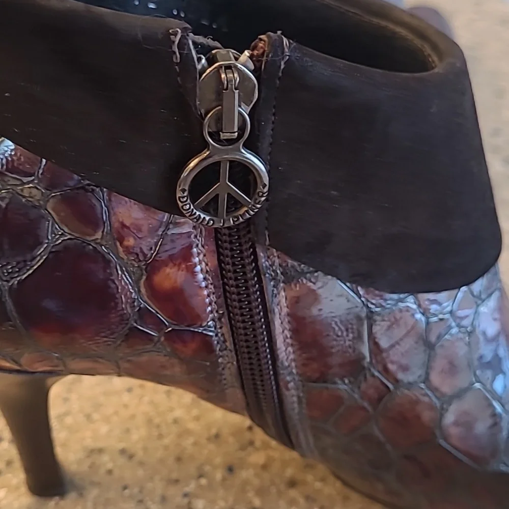 Booties Donald J Pliner Brown croco - Picture 6 of 6